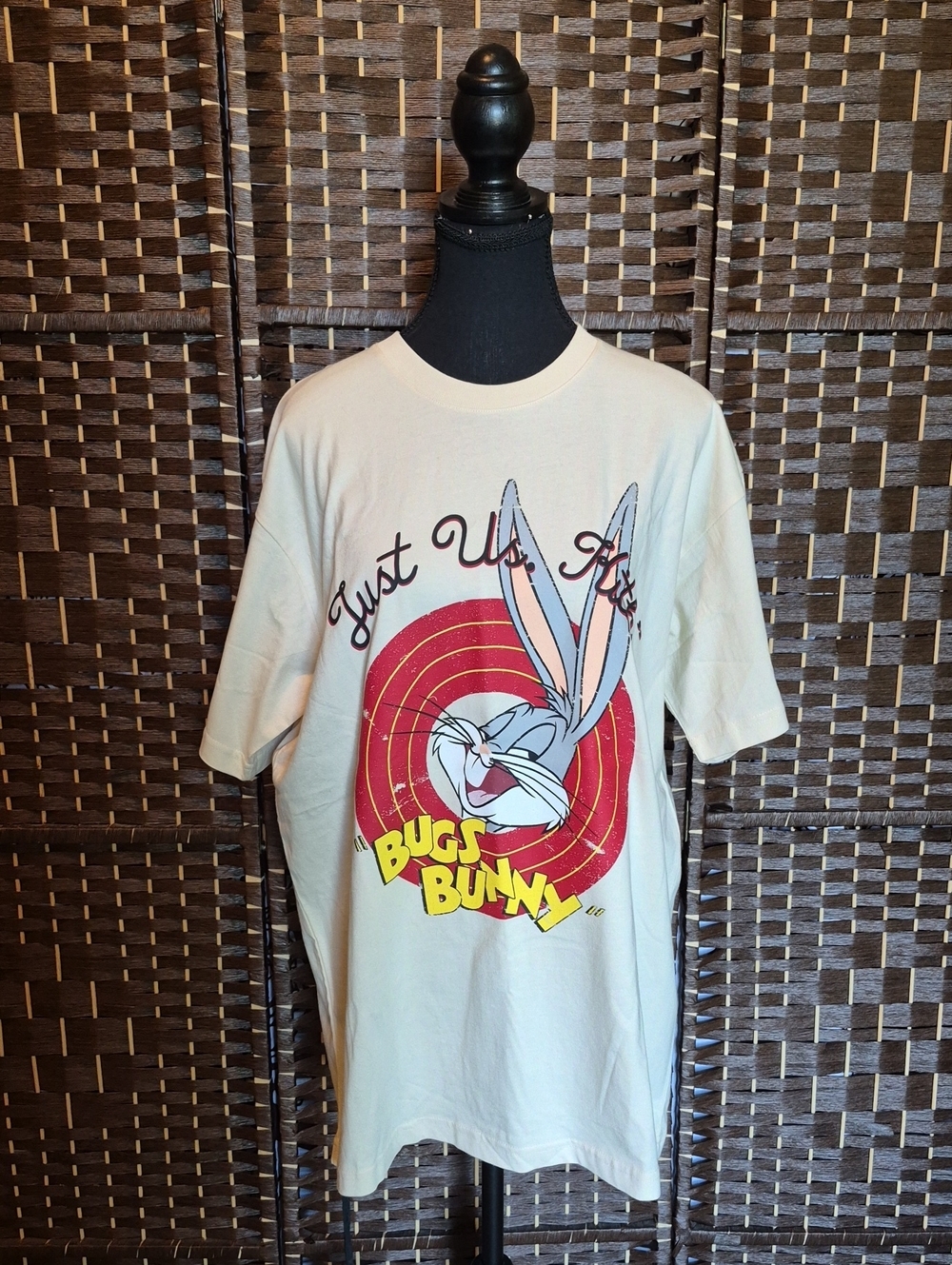 Kith Cream Bugs Bunny Graphic Short-Sleeve Tee with Red Target